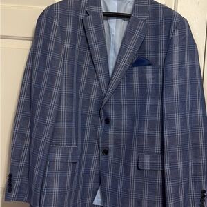 Tommy Hilfiger Navy Plaid Blazer